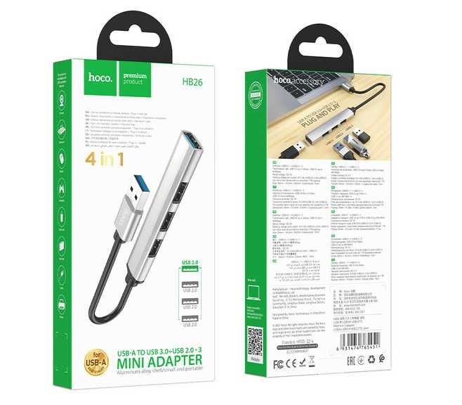 Cablu Adaptor OTG Transfer, USB-A la USB-A 3.0, 3 x USB-A 2.0