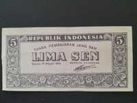 Bancnota veche Indonezia 1945 5 Sen