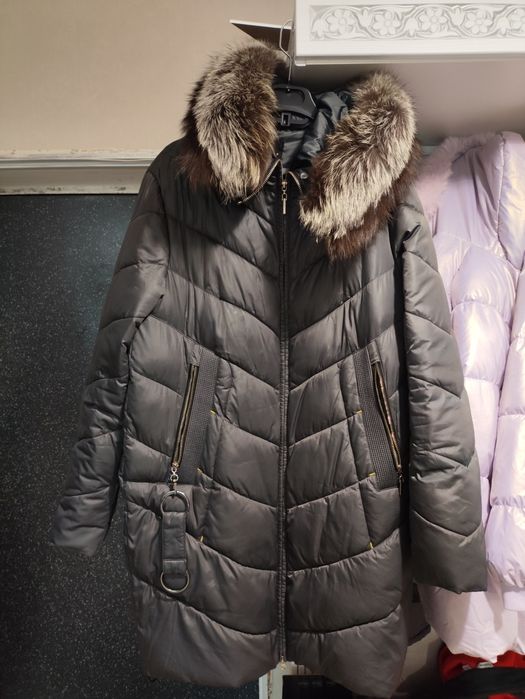 Куртка зимняя теплая с натуральным мехом
