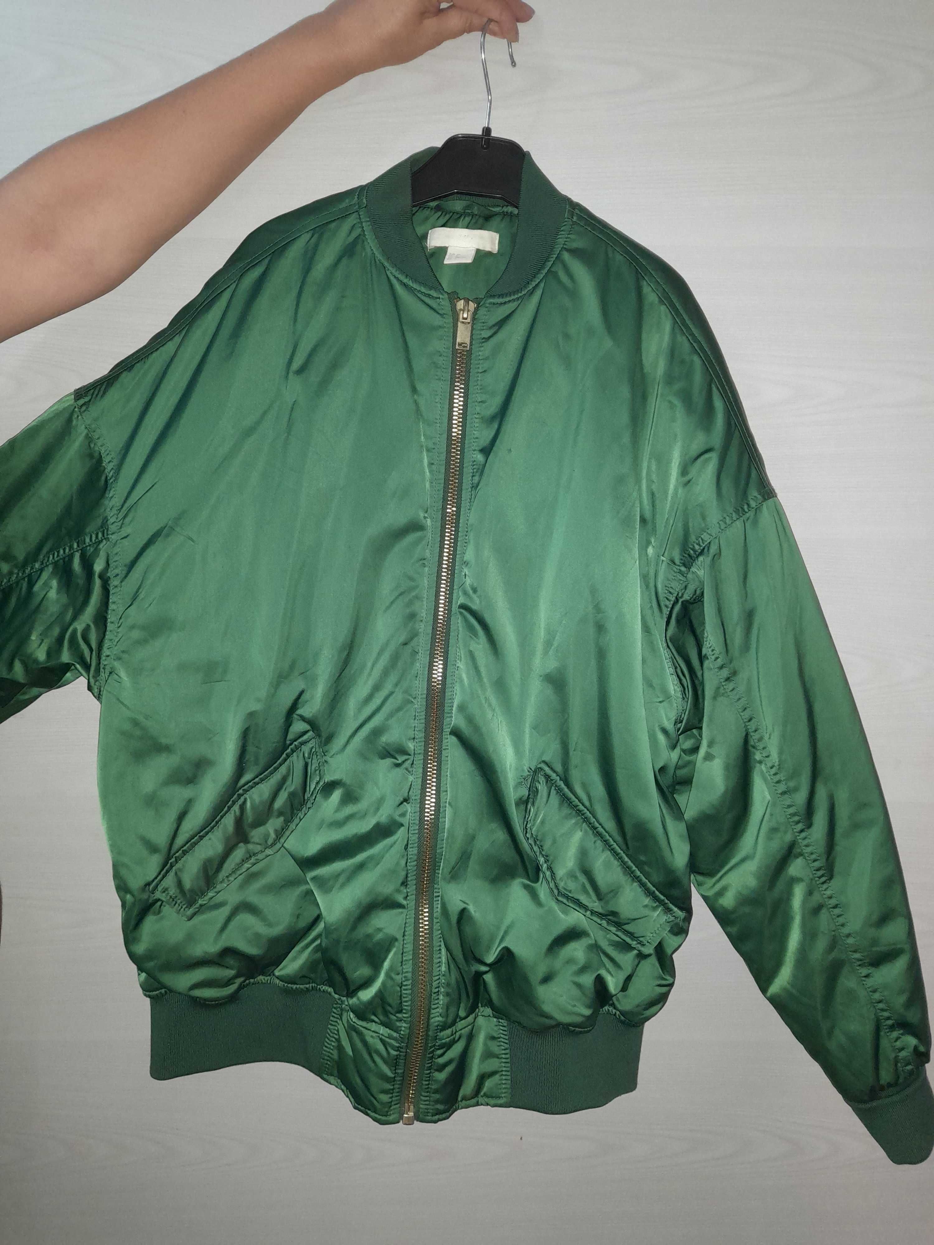 Geaca H&M culoarea verde inchis