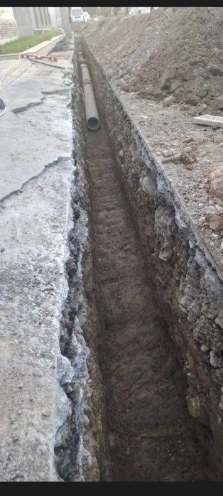 Каналзатсия  вадопирот тирнша ишларни киламиз яма казиш мантаж хизмати