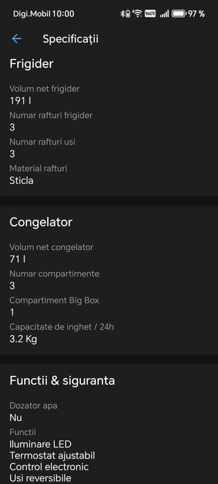Combina frigorifica Heinner