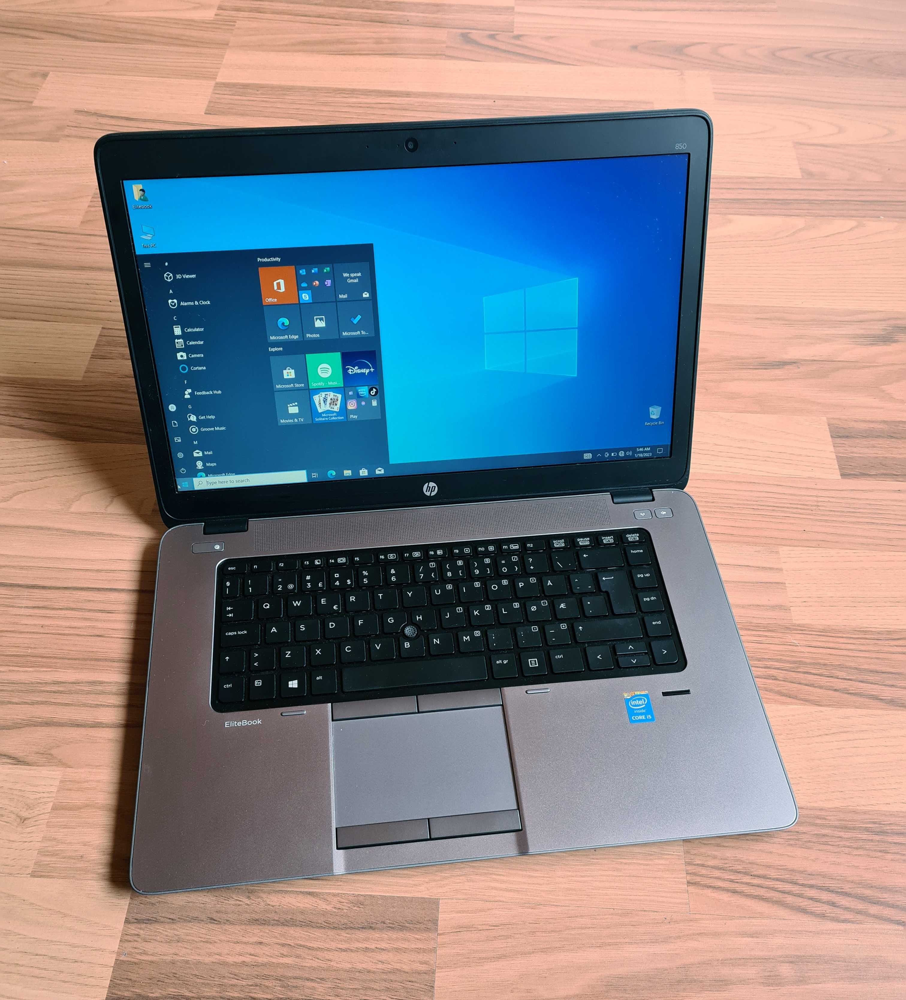 Laptop HP Elitebook 850 15" FHD, i5-4210u, 8 GB, SSD 256 GB bateria 4h