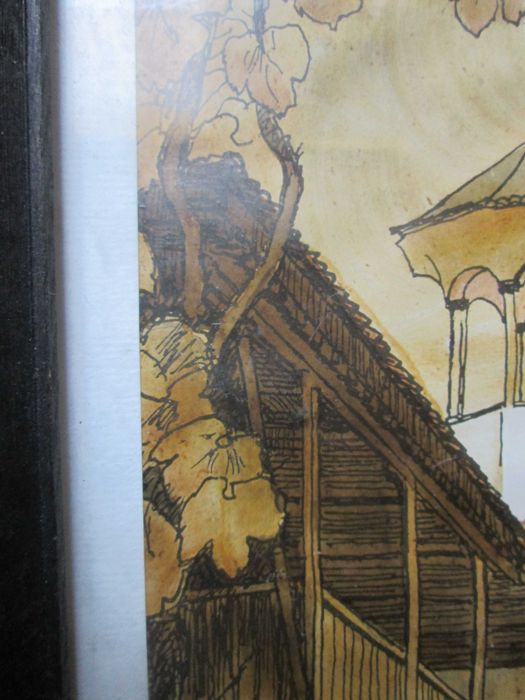 Оригинална карина -графика и акварел, Людмил Димитров, 33х24