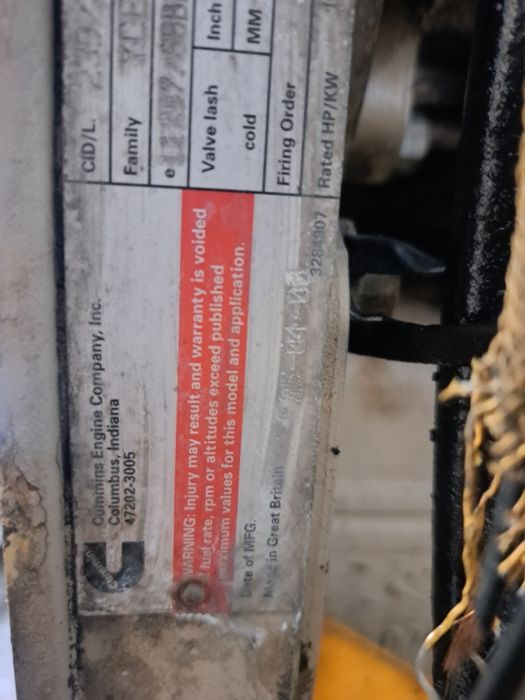 Cummins 83.9-C motor.              
If you are interested, please con.