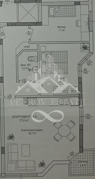 3-стаен в Пазарджик, област-гр.Велинград площ 86 цена 77400
