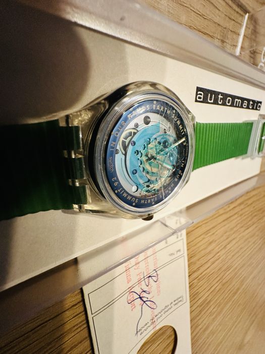Swatch SAK102 Automatic Watch IN OUR HANDS Earth Summit 1992