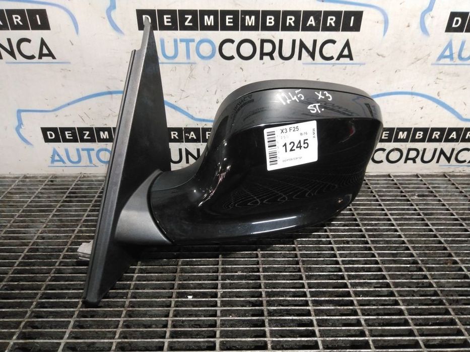 Oglinda stanga BMW X3 F25 2010 - 2014 4 Usi NEGRU (1245) Fara rabatare