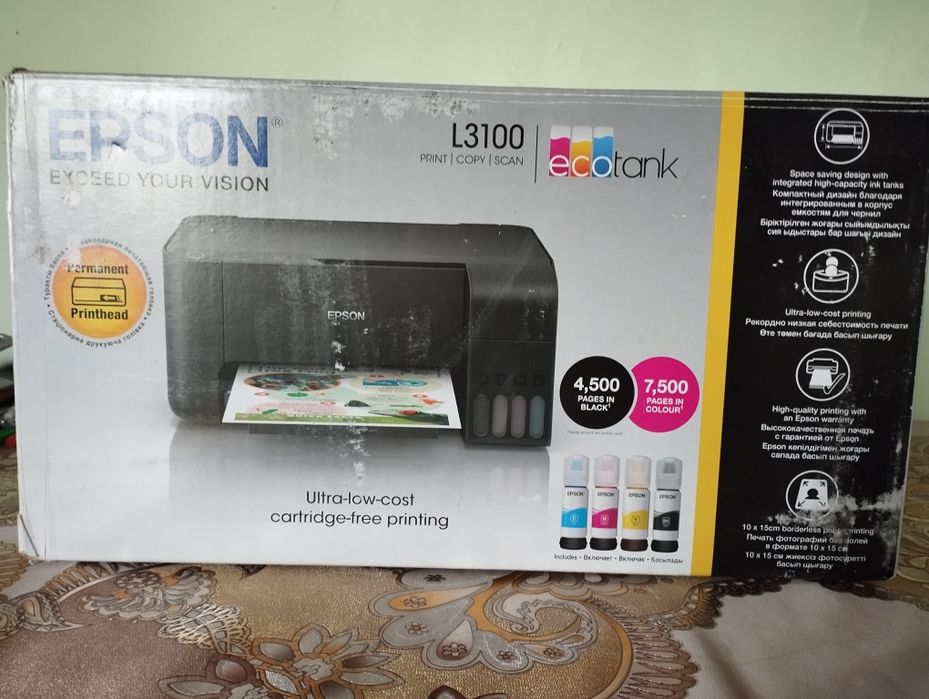 EPSON  L3100 Yangi umuman ishlatilmagan