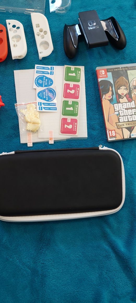 Nintendo Switch console Grey V2 (2019) с ГТА И много аксесоари