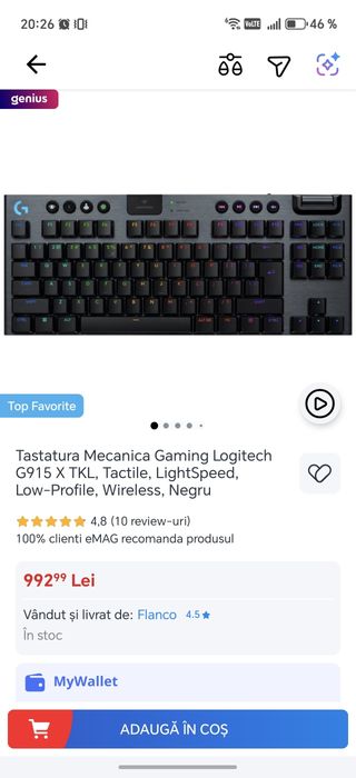 Vand mouse Logitech g 502 lightspeed hero 25 dpi plus tastatură g915 x