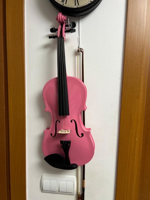 Vand vioara acustica roz 4/4