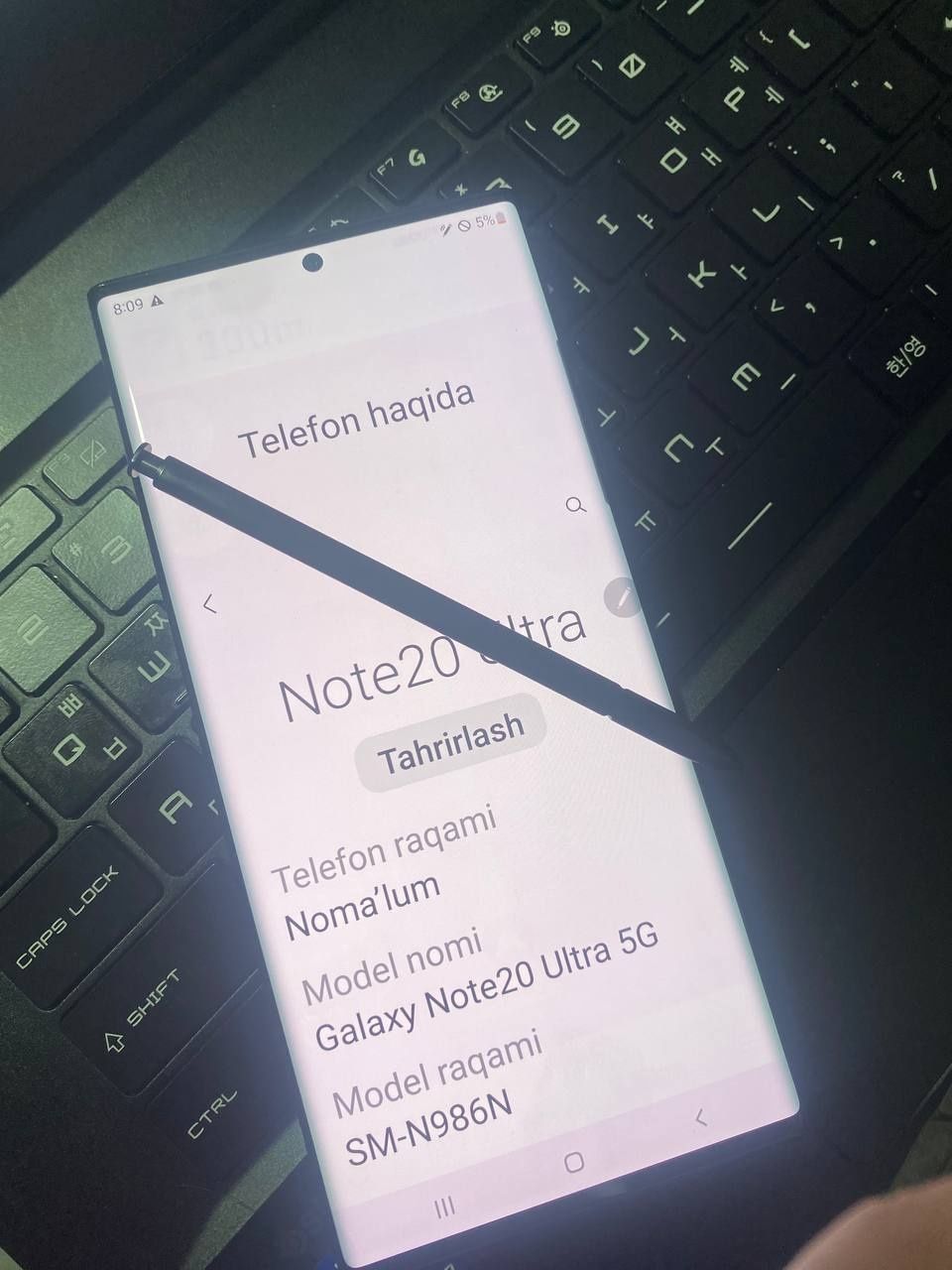 Galaxy Note 20 ultra 5g
