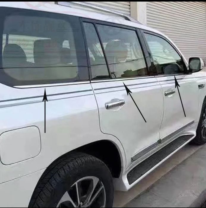 Хром молдинги на двери Toyota land cruiser 200/lx570