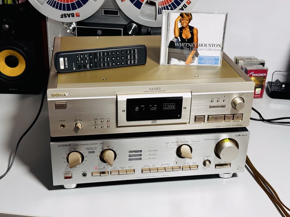 CD-player audiophili SONY CDP-XA50ES,gama ES,cu PUC,champagne,telecoma