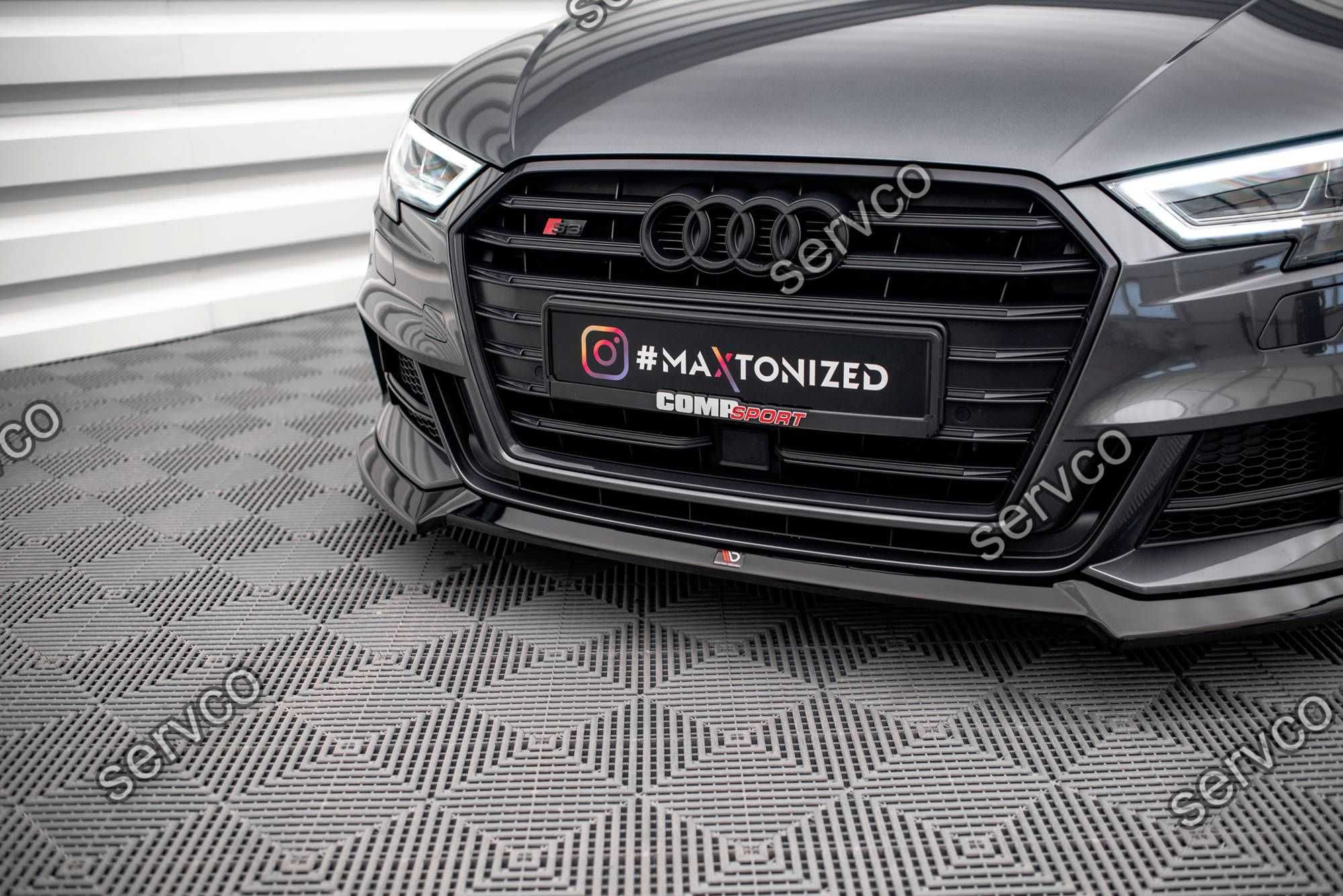 Prelungire bara fata Audi S3 Sportback 8V 2016-2019 v17 Maxton Design