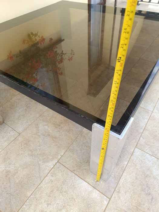 Masa terasa din aluminiu și sticla securizata