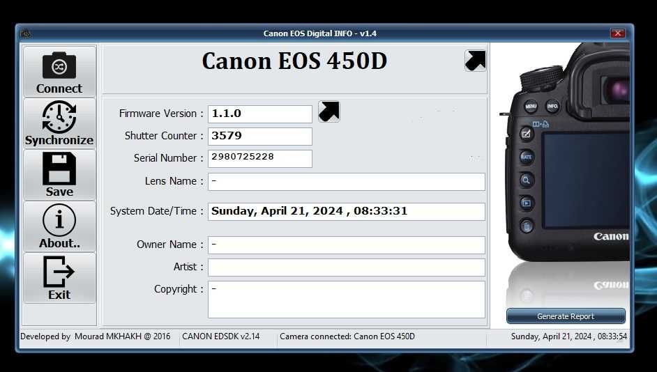 Canon 450D DSLR ca NOU DOAR 3580 cadre Entry Level camera foto BODY