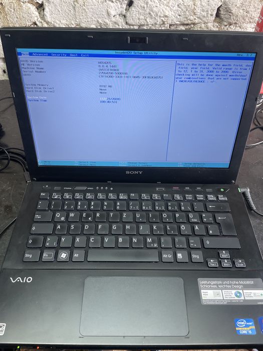 Laptop sony vaio svs131
