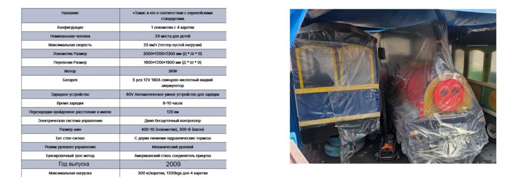 Атракцион Паровозик. Б/у