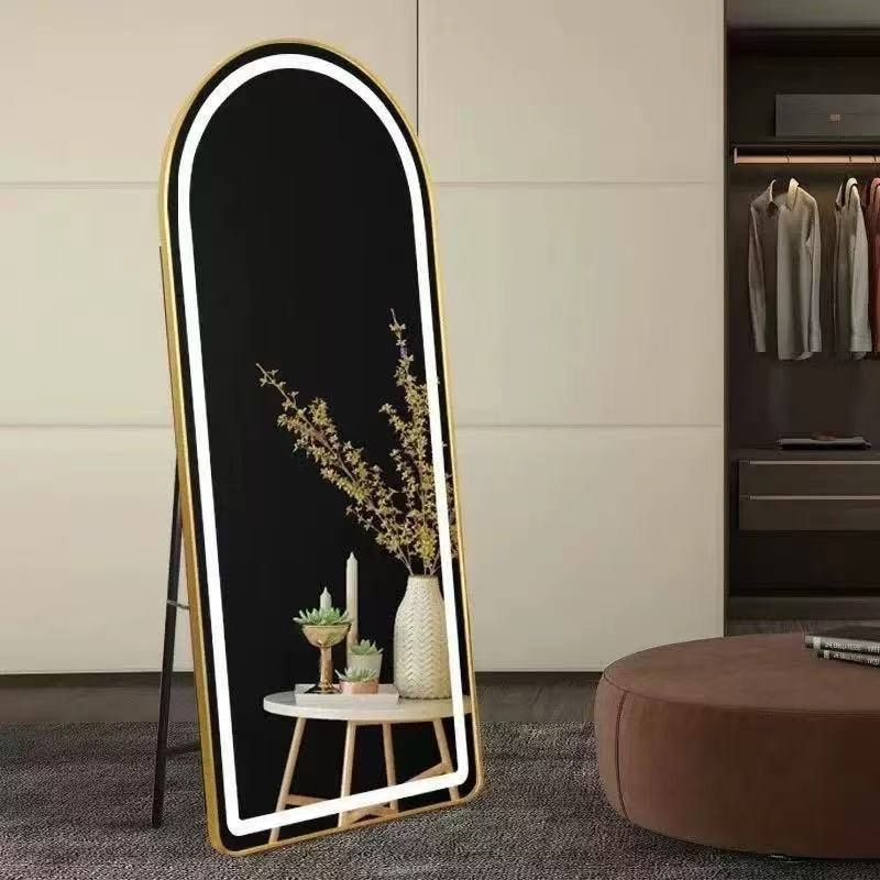 Зеркало с LED подсветкой 165x60 см — черный, белый, золотой