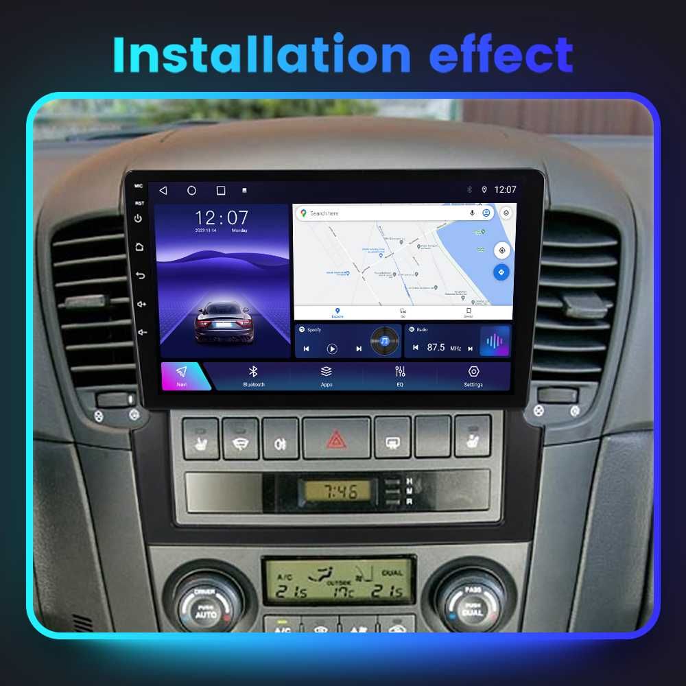 Navigatie Android 13 KIA SORENTO 2002-2011 1/8 Gb Waze CarPlay +CAMERA