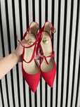 Pantofi stiletto rosii Buffalo