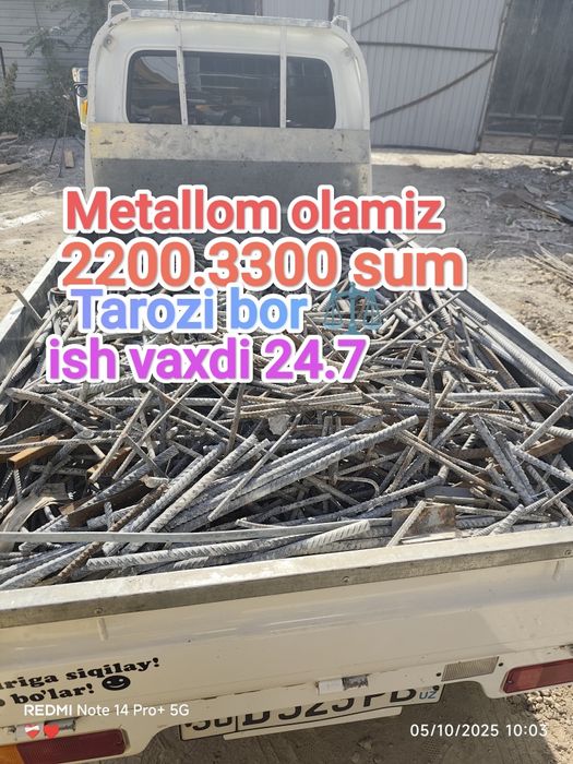 Metallom olamiz b/u металлолом металом переработка metalom пирйом
Тошк
