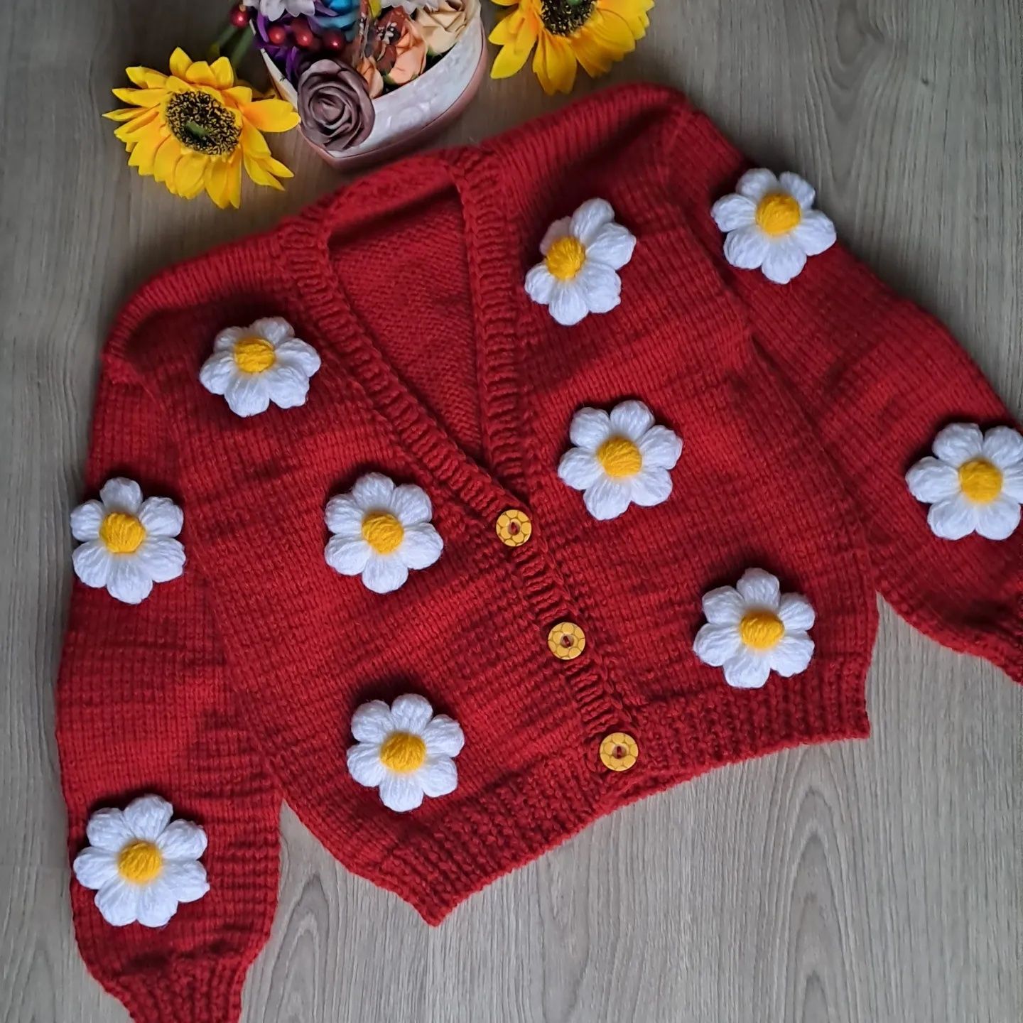 Cardigan cu flori