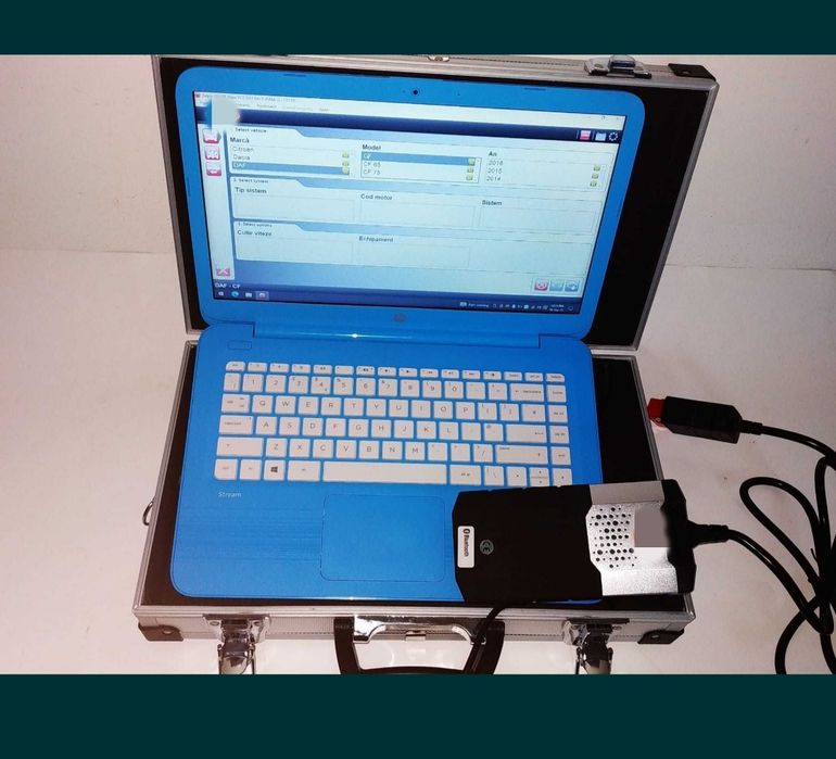Tester auto Universal 12/24v + Laptop, Turisme si Camioane Full Soft