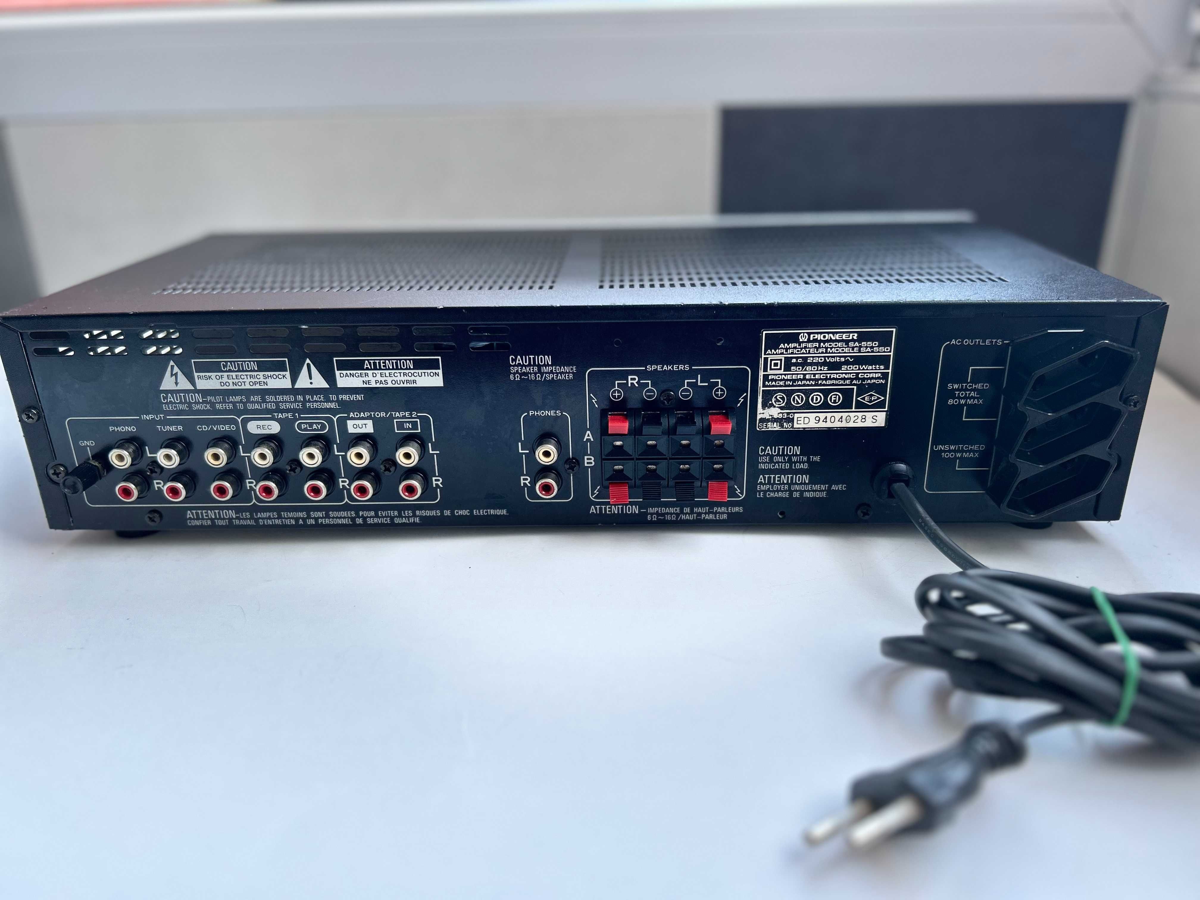 Комплект Pioneer от 1984-та- усилвател SA-550 и тунер TX-540L- отлични