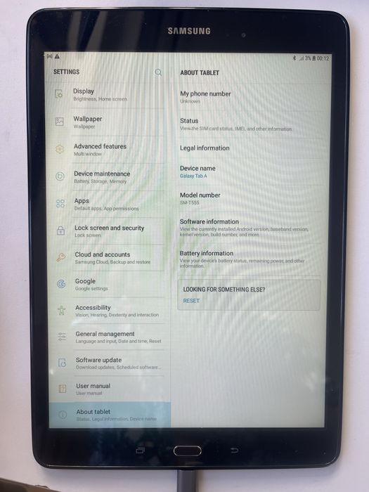 Galaxy tab A model SM-T555