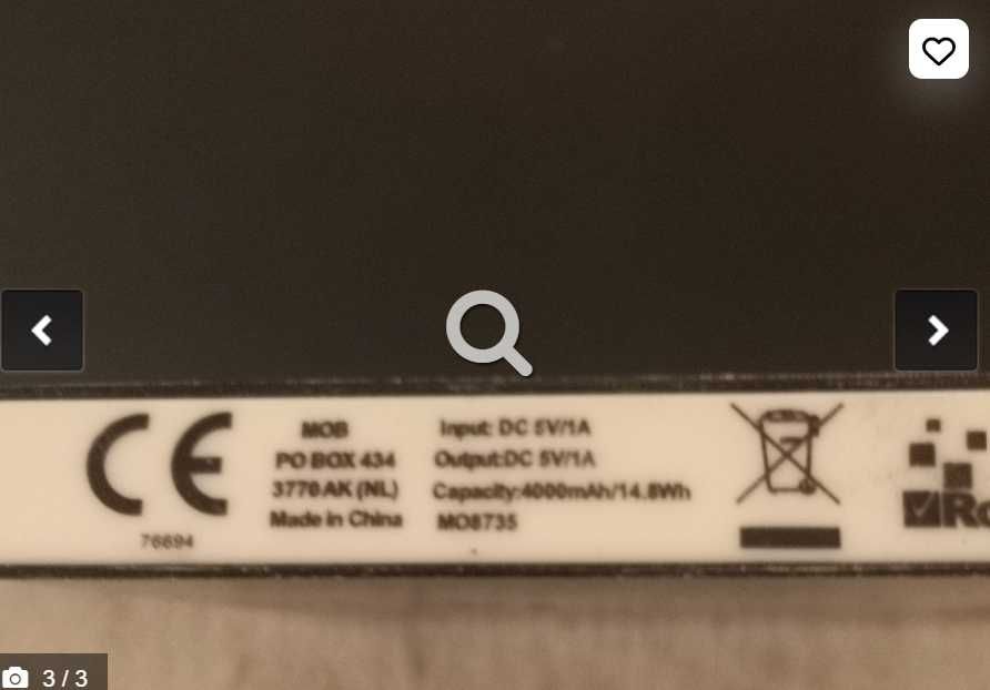 Baterie externă 4000 mAh