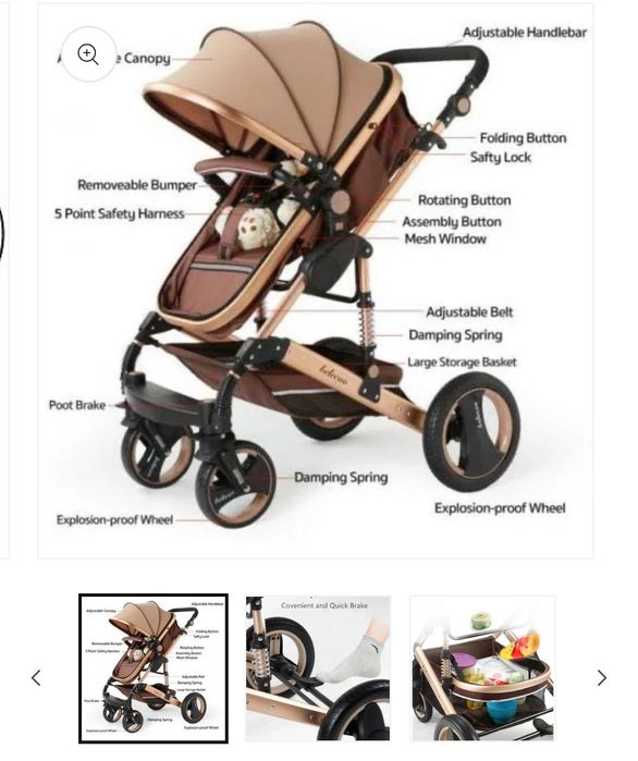 Vând Carucior copii cu suspensii 2 în 1