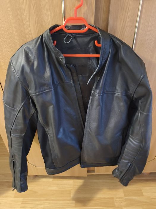 Geaca motoscutere piele naturala 2 xl+rucsac moto carbon rigid