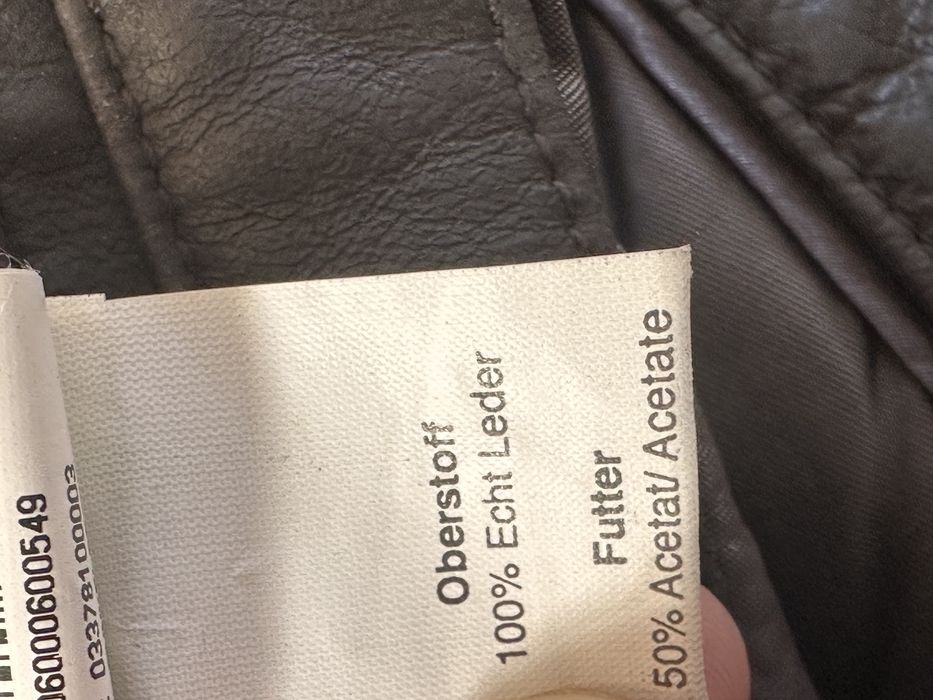 Geaca Piele Naturala PAUL R SMITH Guler Blana Captusit Gros | XL