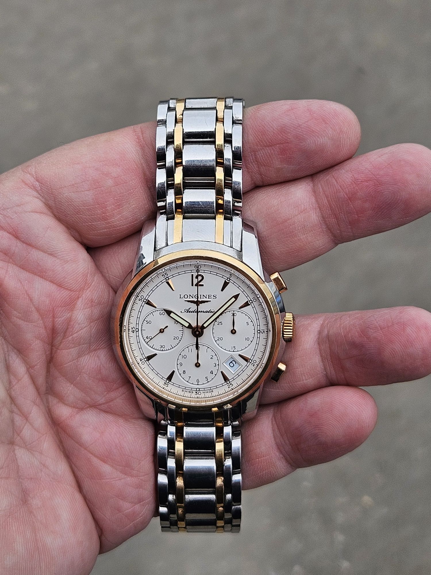 Longines Saint-Imier Aur Rose chronograph