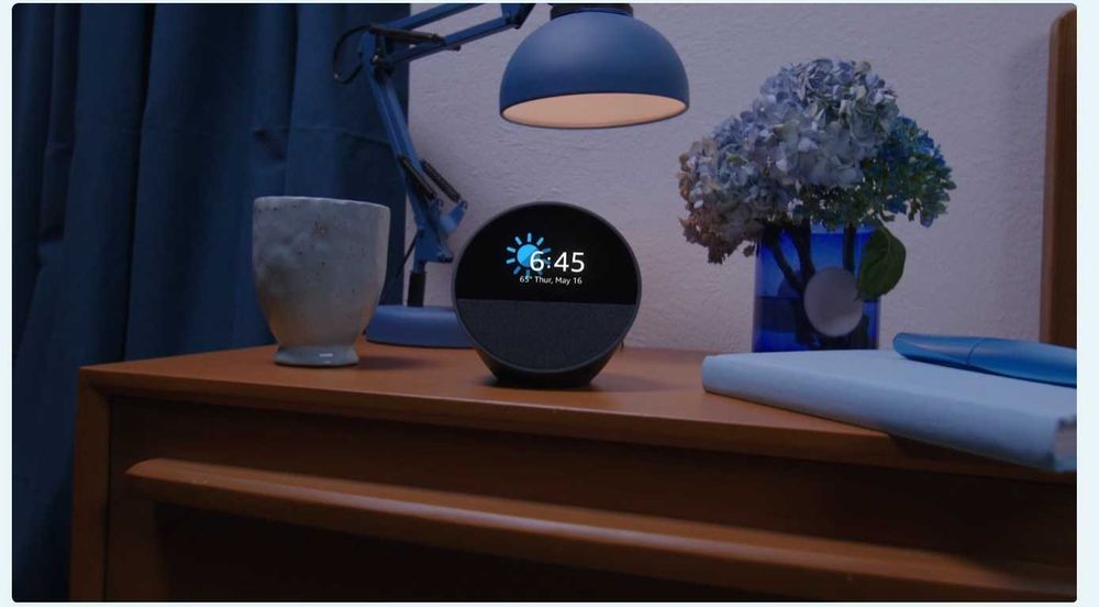 Boxa smart Amazon Echo Spot 2024 Display touch 2.83" Wi-Fi Negru(noua)