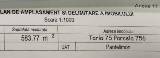 Persoana Fizica - Vand teren 584 mp | Soseaua Cernica | Pantelimon