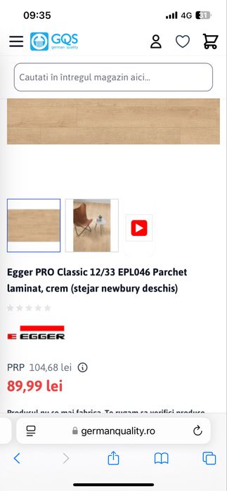 Parchet laminat 12mm NOU Egger stejar newbury deschis