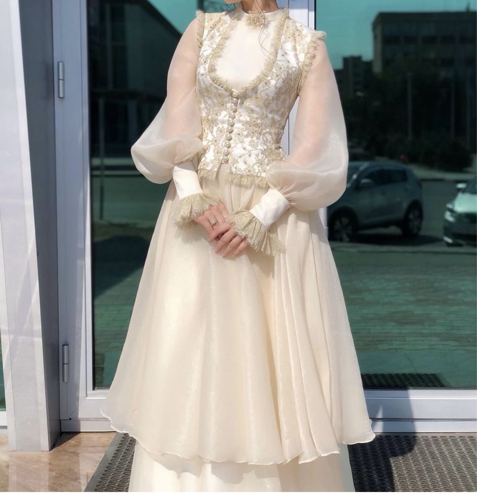 Платье от Медины Сактагановой на узату, на свадьбу, на сырга салу