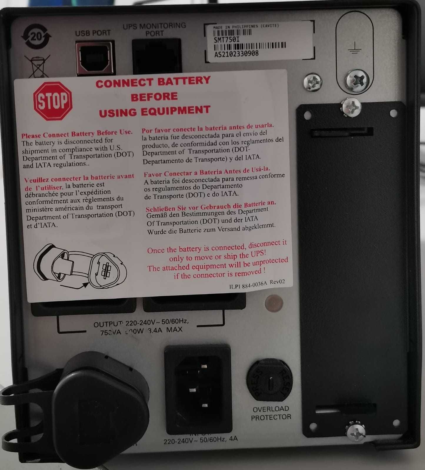 Vând PS APC Smart 750VA/500W line interactive - NOU