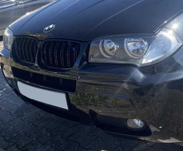 Grile Duble M Nari Bara Fata BMW X3 E83 Facelift 2007-2011, Negru Luci