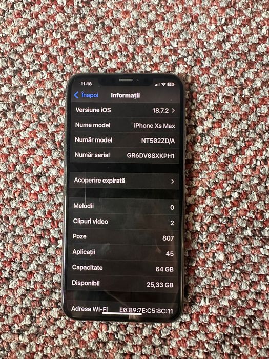 Iphone XS Max Space Grey 64 Gb