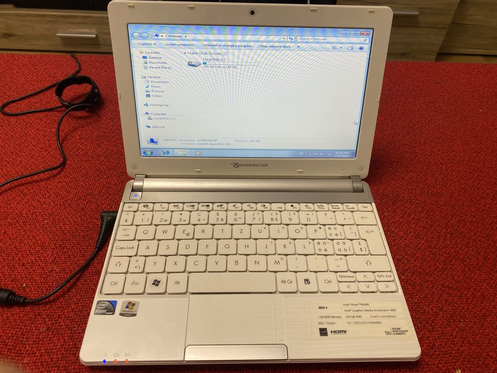 Laptop Packard Bell ZE7