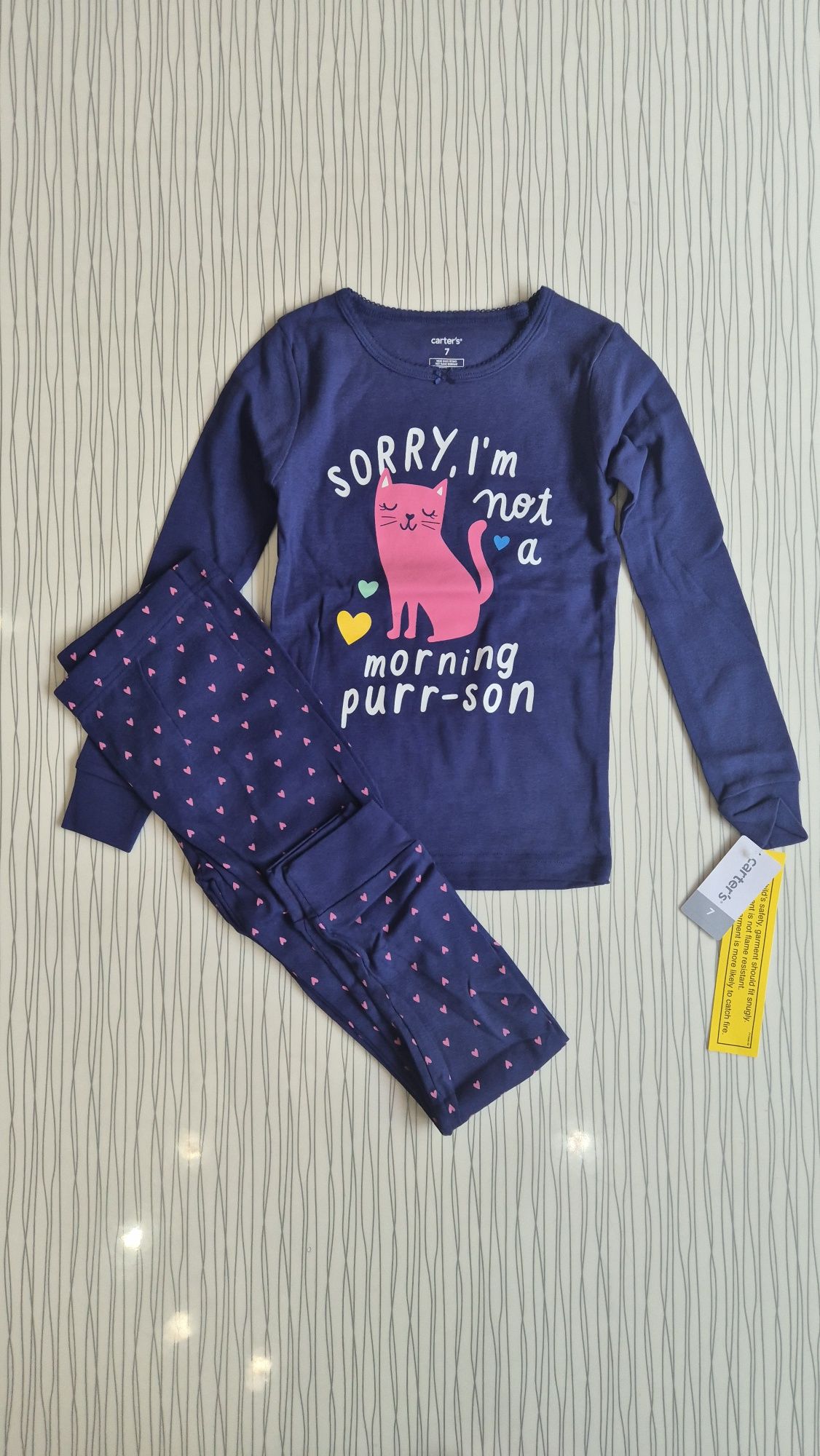 Новые комплекты пижамы Carters, размеры  7 и 8, рост 122/131/136 см