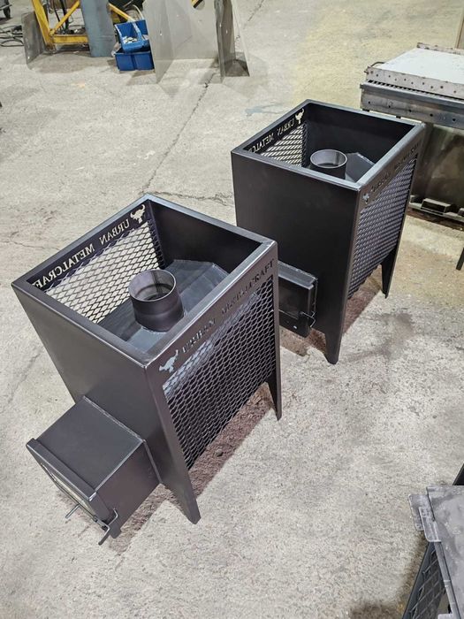 Soba metalica pentru sauna sau spatii mici,cu geam termorezistent