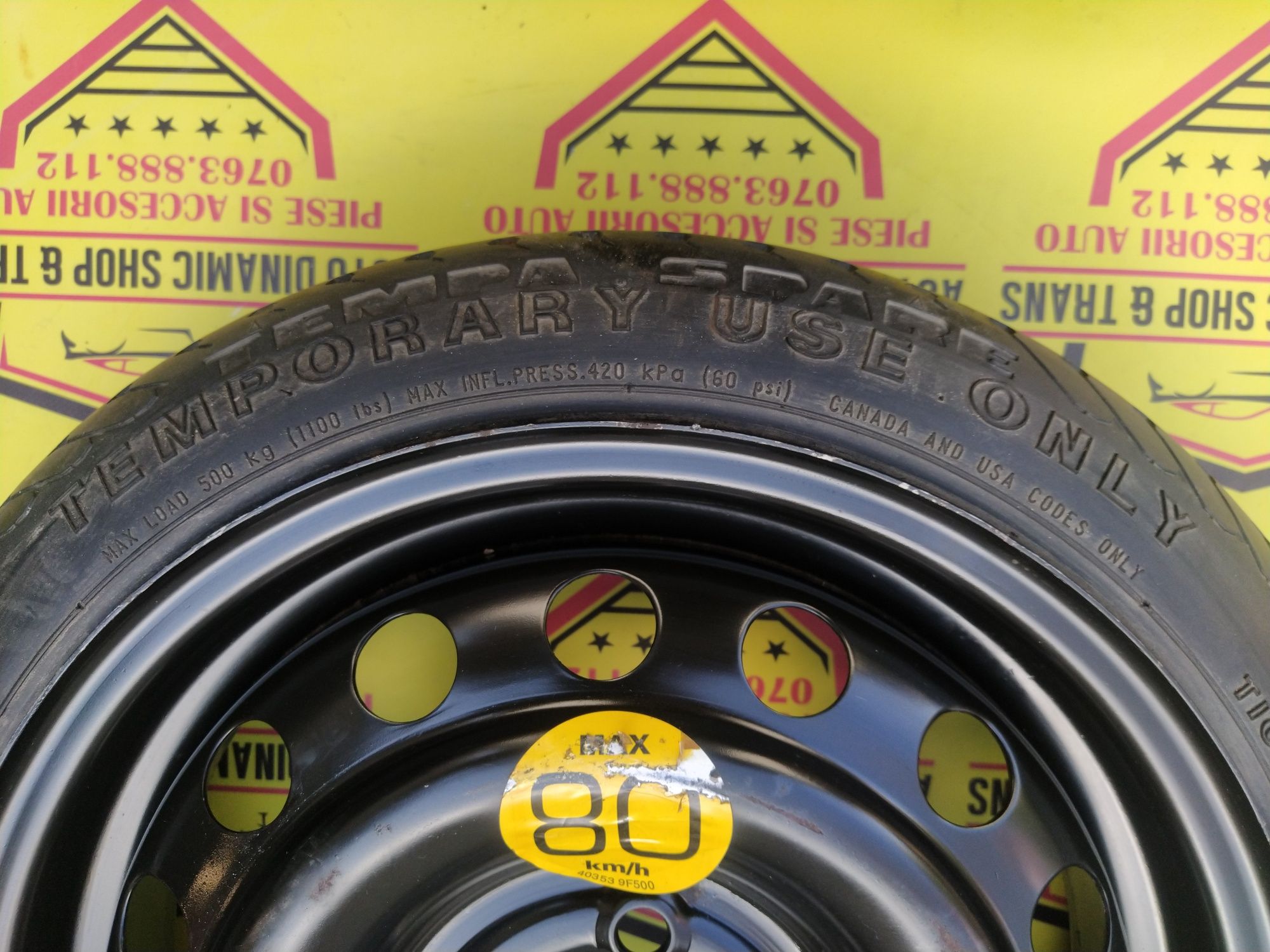 Roata de rezerva slim originala Nissan Micra 105/70/14 4X100