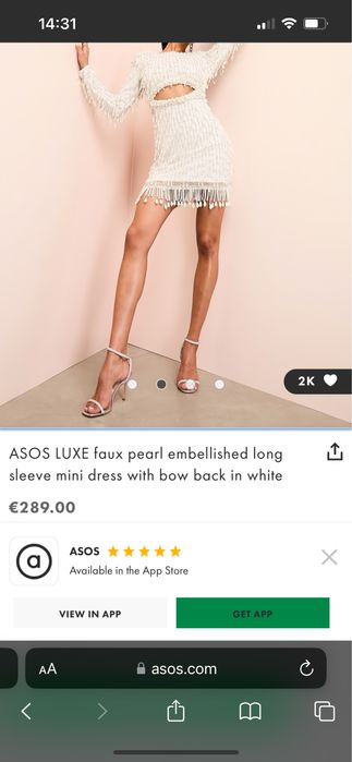 Rochie Asos cu margele si strasuri