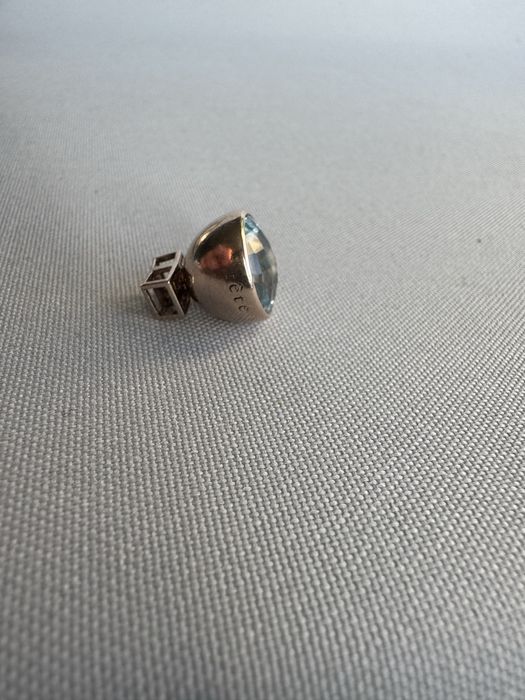 Pandantiv argint si acvamarin semnat Tete